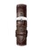 16 mm Chestnut Croco Pattern Leather Watch Strap