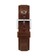 22 mm Dark Brown Smooth Leather Watch Strap
