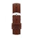 18 mm Brown Litchi Pattern Leather Watch Strap