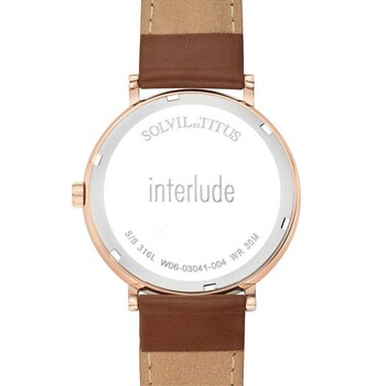 Interlude多功能石英皮革腕錶 