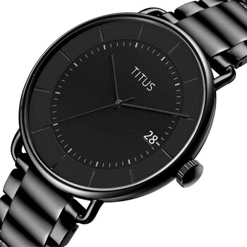 Nordic Tale三針日期顯示石英不鏽鋼腕錶 