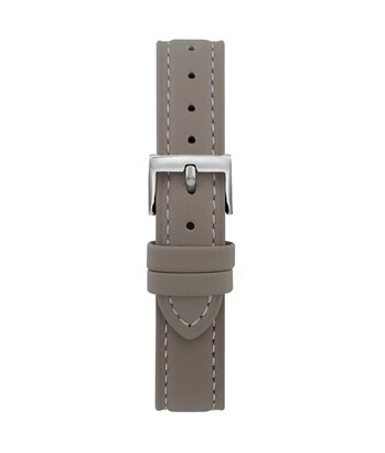 16 mm Grey Smooth Leather Watch Strap