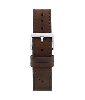 20 mm Dark Brown Smooth Leather Watch Strap