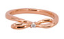 Solvil et Titus 15.6mm Bow Ring, Sterling Silver, Rose-Gold Tone Plated 