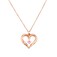 Solvil et Titus Open Heart Necklace, Sterling Silver, Rose-Gold Tone Plated 