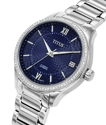 Silverlight三針日期顯示自動機械不鏽鋼腕錶 