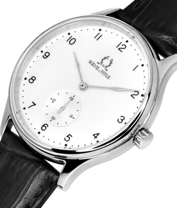 Classicist小秒針石英皮革腕錶 
