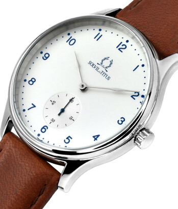 Classicist小秒針石英皮革腕錶 