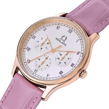 Classicist多功能石英皮革腕錶 (W06-03257-005)