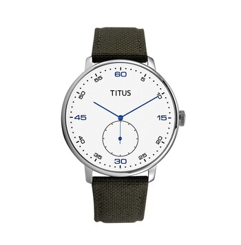 Nordic Tale小秒針石英皮革腕錶 