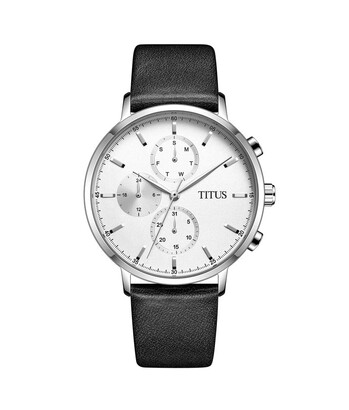 Interlude Multi-Function Quartz Leather Watch 
