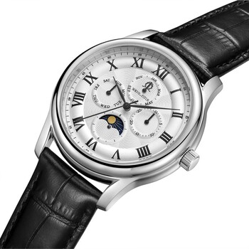 Classicist多功能晝夜顯示石英皮革腕錶 