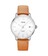 Interlude三針日期顯示石英皮革腕錶